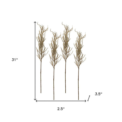 Set of Four 31" Brown Artificial Pampas Tree