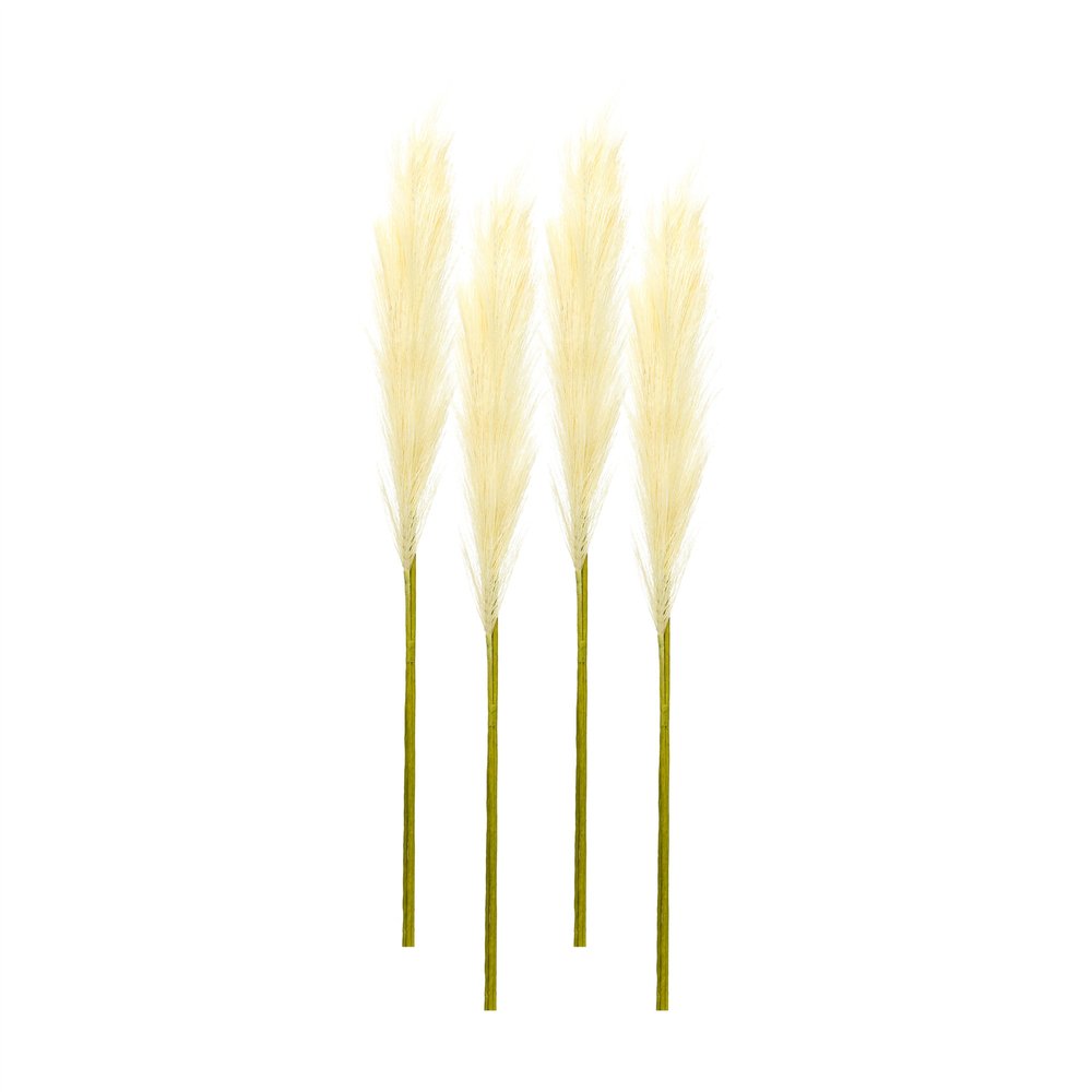 Set of Four 30" Beige Artificial Pampas Tree