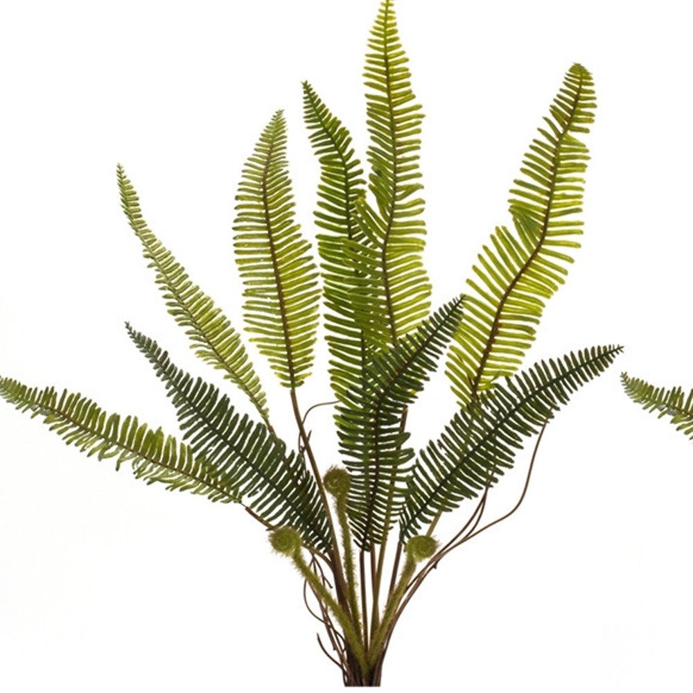 Set of Six 18" Green Artificial Fern Tree