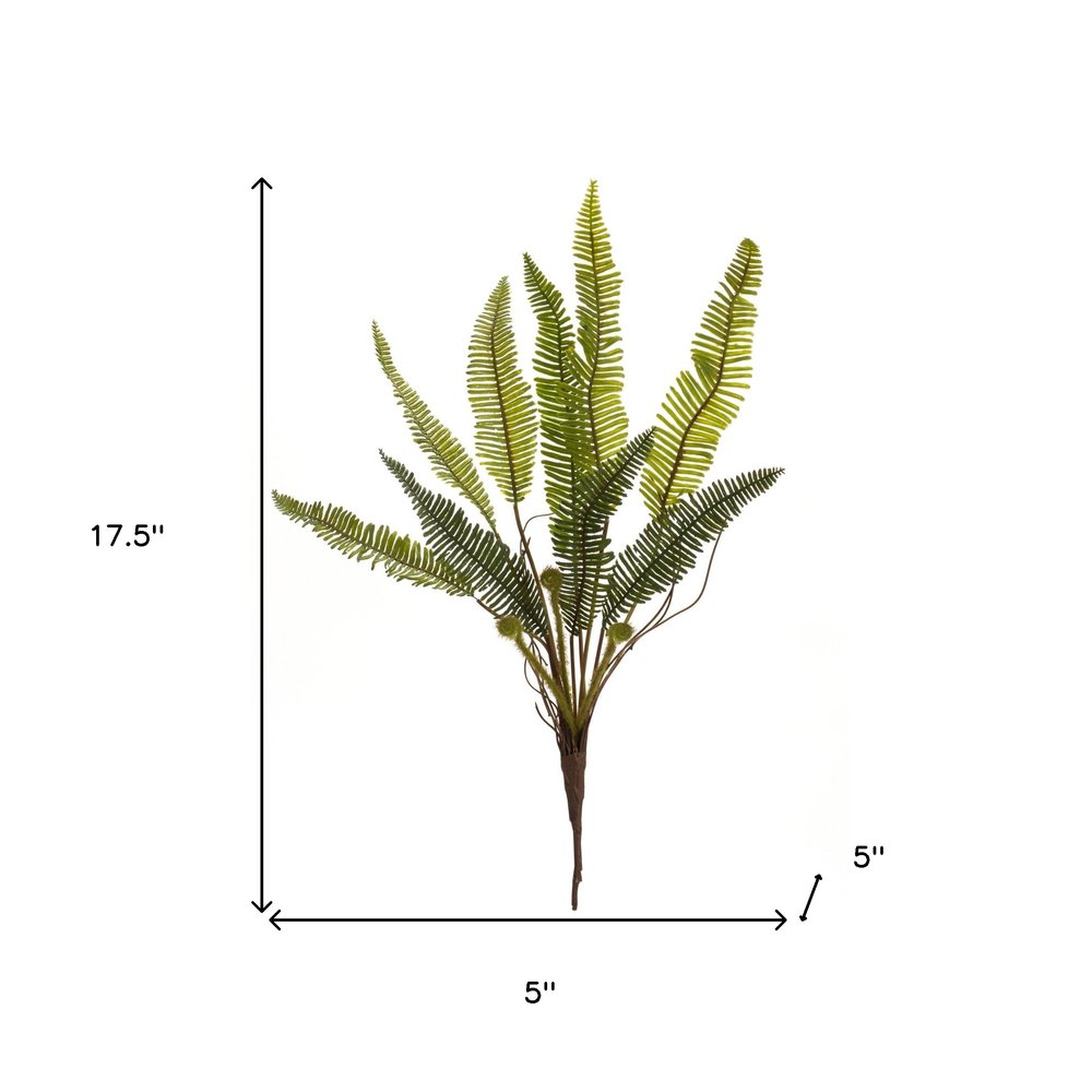 Set of Six 18" Green Artificial Fern Tree