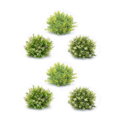 Set of Six 8" Green Artificial