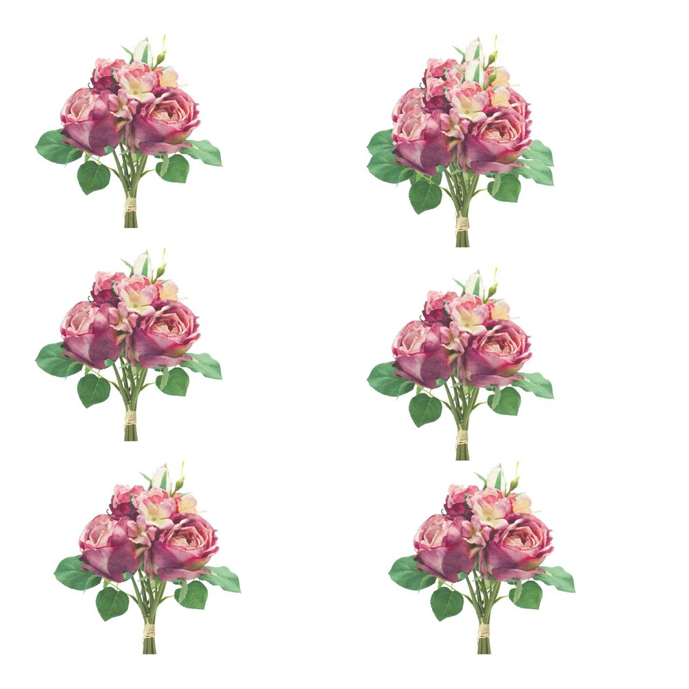 Set of Six 13" Purple Artificial