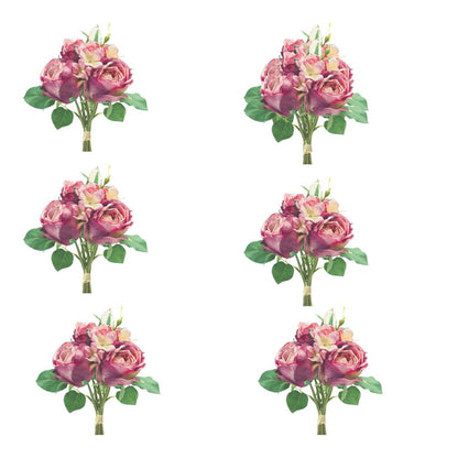 Set of Six 13" Purple Artificial
