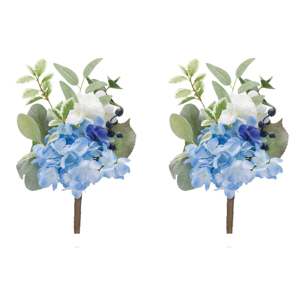 Set of Two 15" Blue Artificial