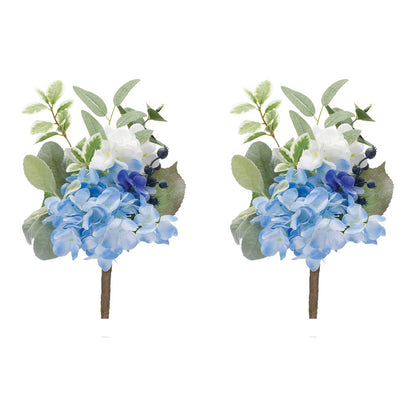 Set of Two 15" Blue Artificial