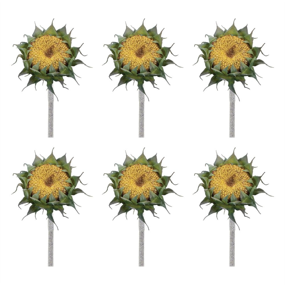Set of Six 4" Yellow Artificial HomeRoots