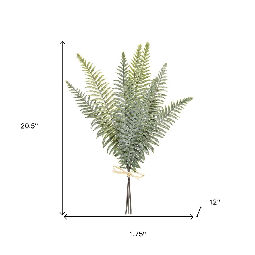 Set of Two 21" Green Artificial Fern Tree