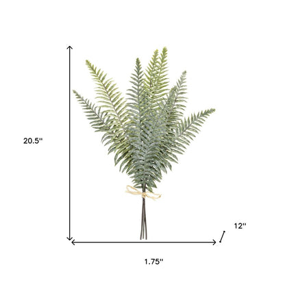Set of Two 21" Green Artificial Fern Tree