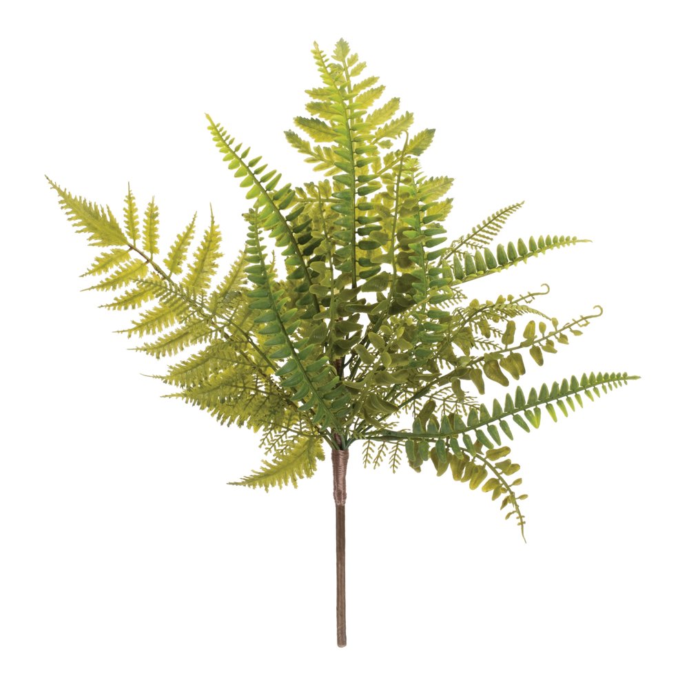 Set of Six 17" Green Artificial Fern Tree
