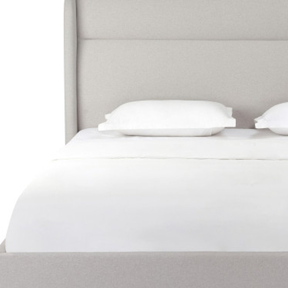 Gray Tufted Linen Blend Upholstered King Bed Frame HomeRoots