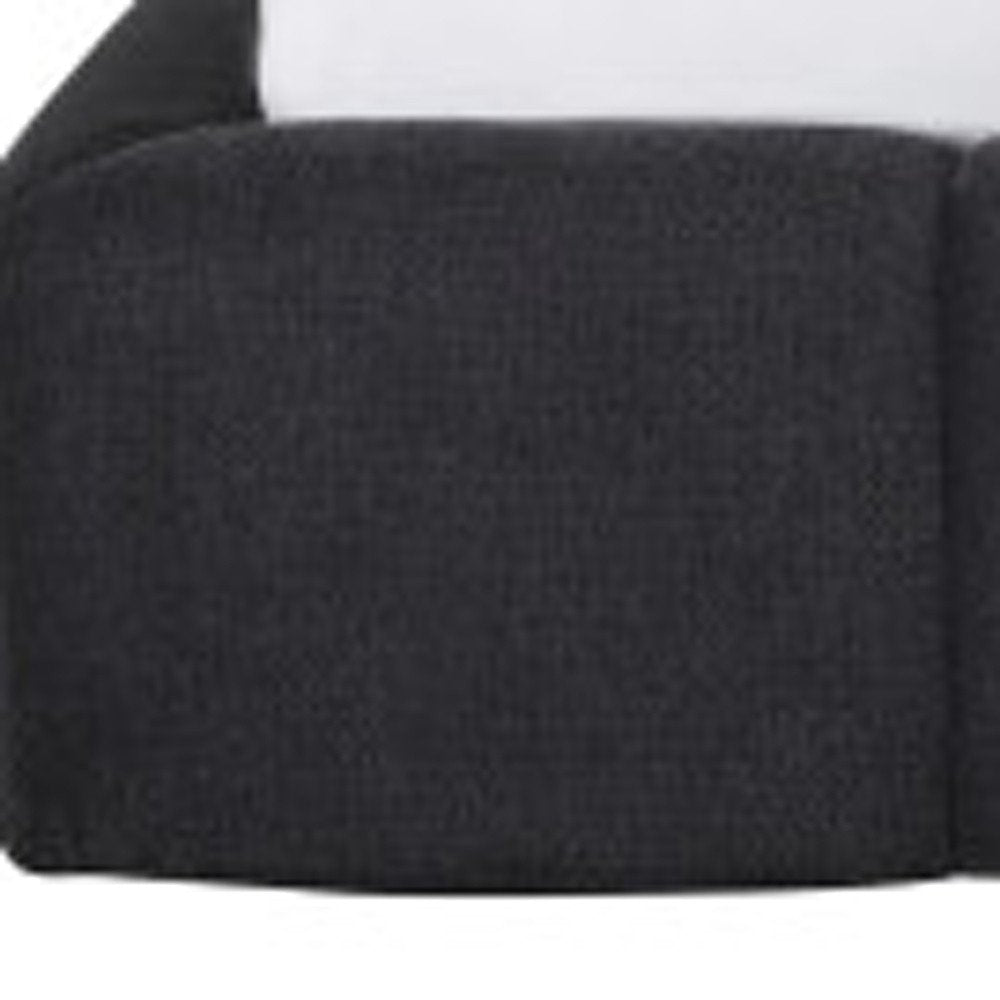 Dark Gray Tufted Linen Blend Upholstered King Bed Frame HomeRoots