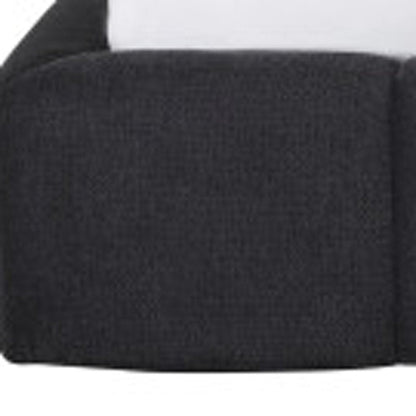 Dark Gray Tufted Linen Blend Upholstered King Bed Frame HomeRoots