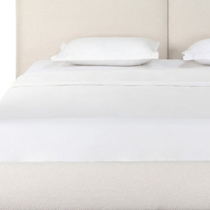 Beige Boucle Upholstered King Bed Frame HomeRoots