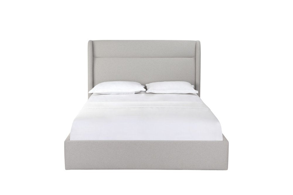 Gray Fabric Upholstered Queen Bed Frame HomeRoots