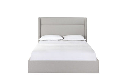 Gray Fabric Upholstered Queen Bed Frame HomeRoots