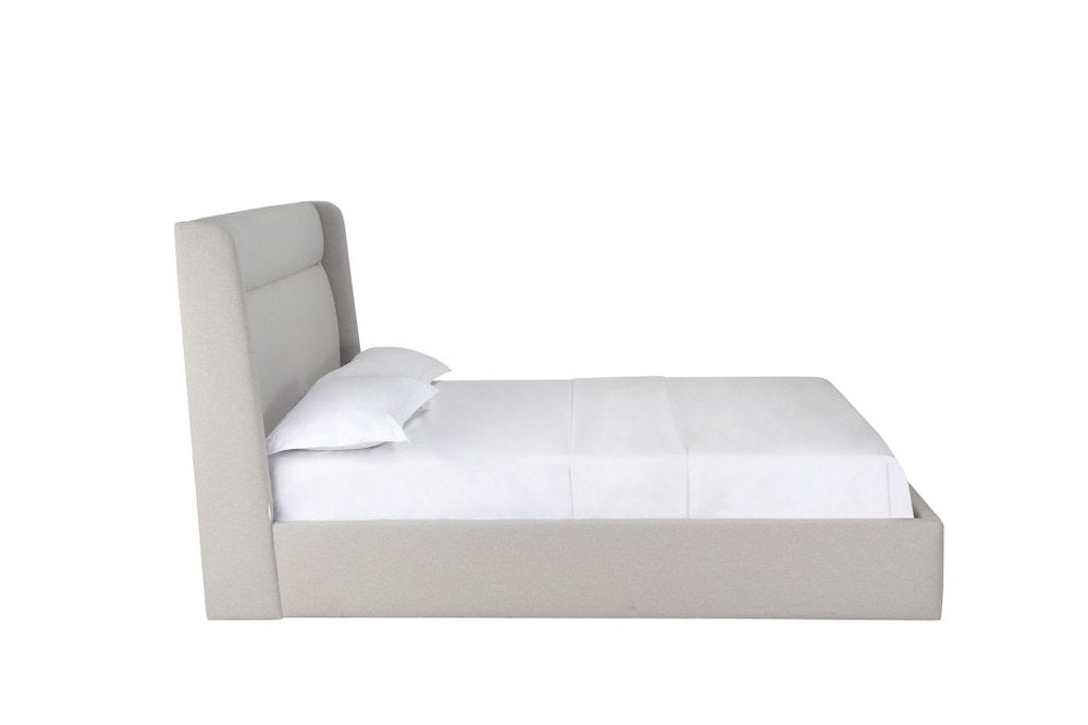 Gray Fabric Upholstered Queen Bed Frame HomeRoots