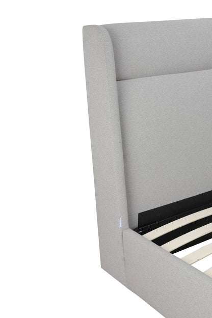 Gray Fabric Upholstered Queen Bed Frame HomeRoots