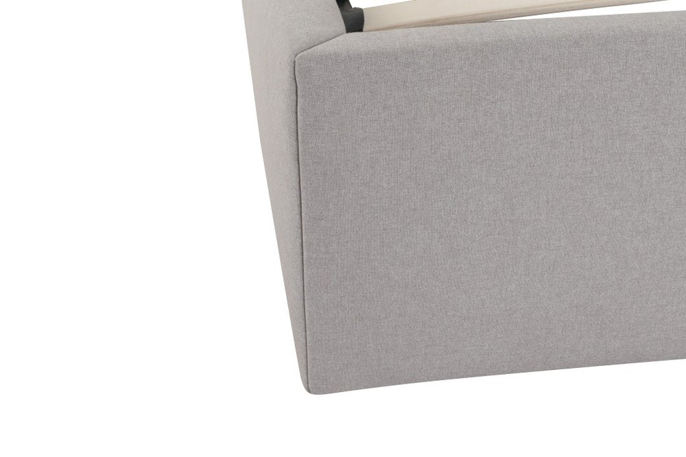 Gray Fabric Upholstered Queen Bed Frame HomeRoots