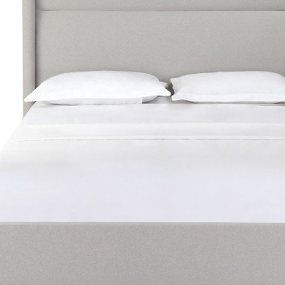Gray Fabric Upholstered Queen Bed Frame HomeRoots