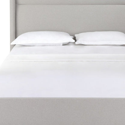 Gray Fabric Upholstered Queen Bed Frame HomeRoots