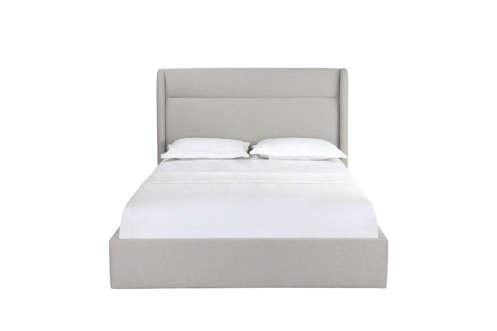 Gray Fabric Upholstered Queen Bed Frame HomeRoots