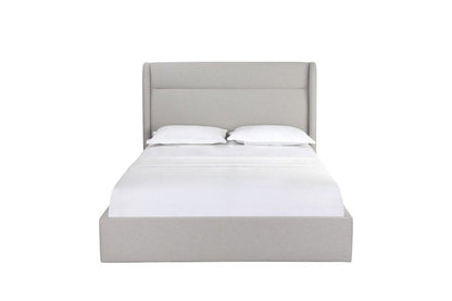Gray Fabric Upholstered Queen Bed Frame HomeRoots