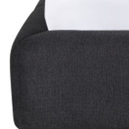 Dark Gray Tufted Linen Blend Upholstered Queen Bed Frame HomeRoots