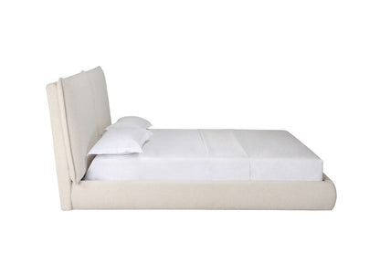 Beige Tufted Boucle Queen Bed Frame HomeRoots