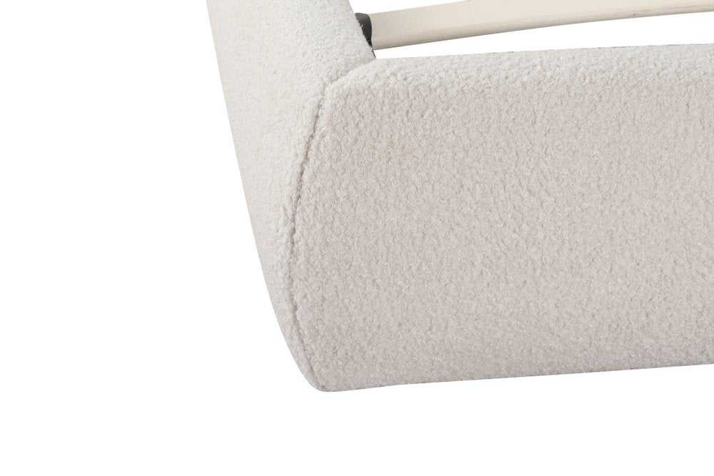 Beige Tufted Boucle Queen Bed Frame HomeRoots