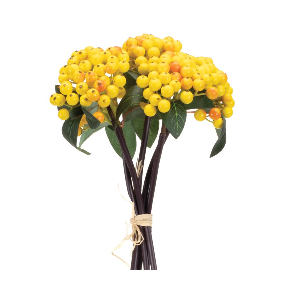 Set of Two 13" Yellow Artificial