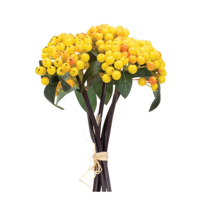 Set of Two 13" Yellow Artificial