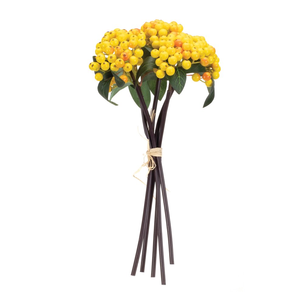 Set of Two 13" Yellow Artificial