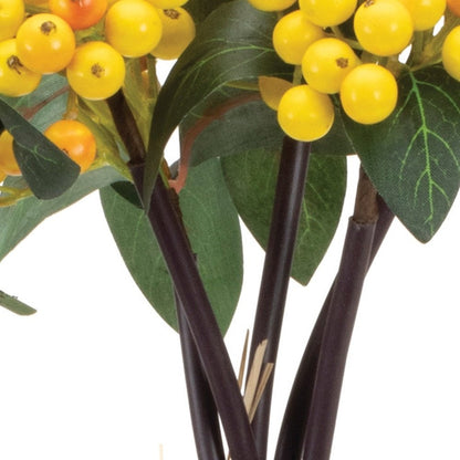 Set of Two 13" Yellow Artificial