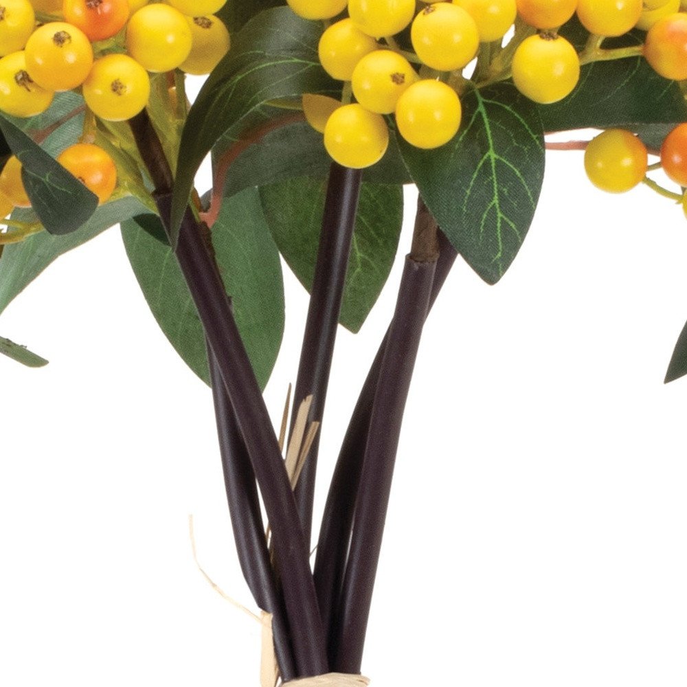Set of Two 13" Yellow Artificial