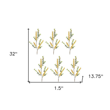 Set of Six 32" Yellow Artificial