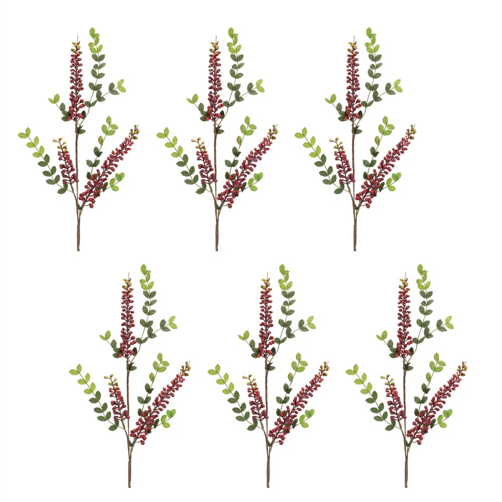 Set of Six 32" Red Artificial