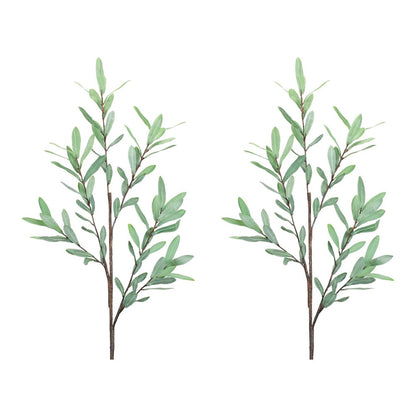 Set of Two 39" Green Artificial Olive Tree