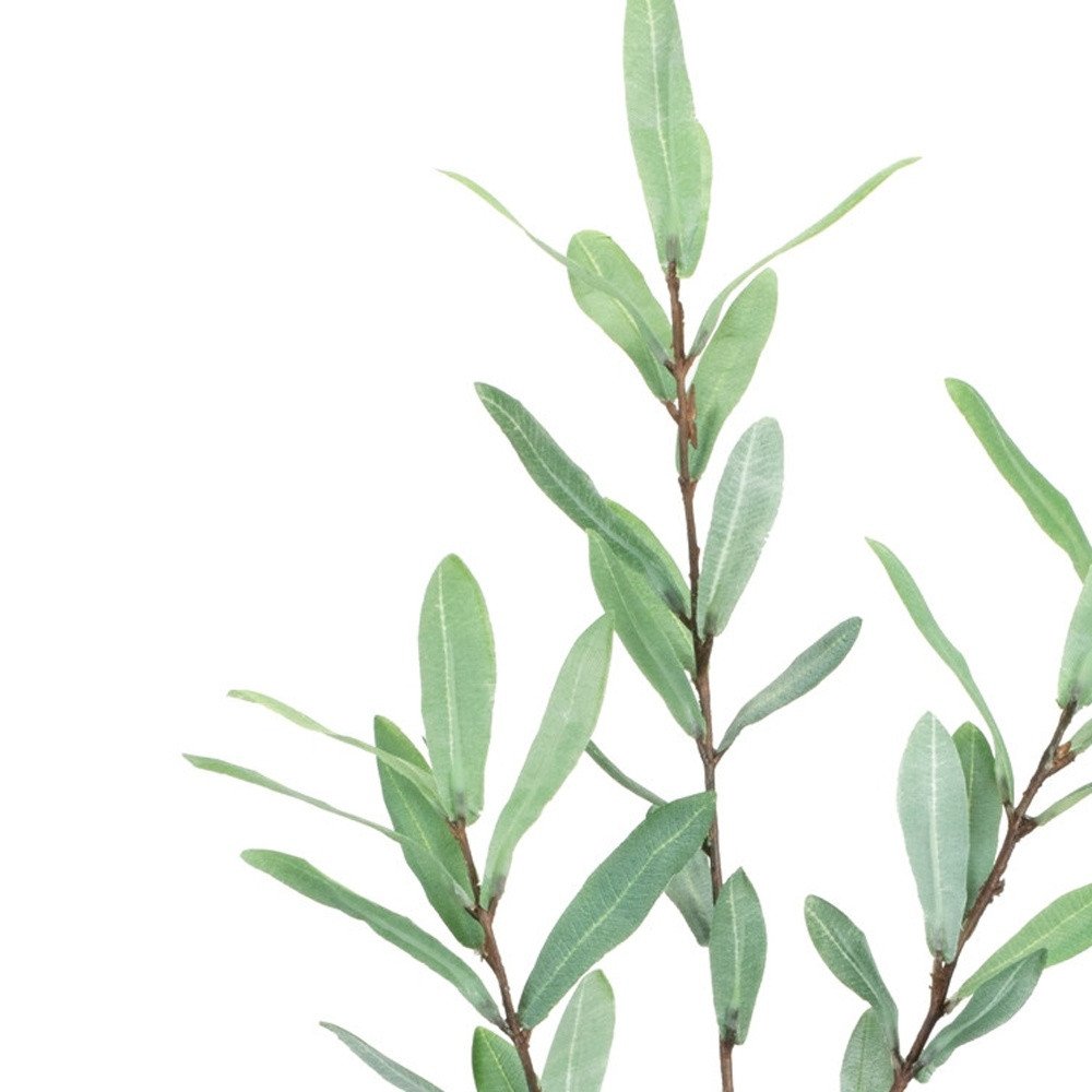 Set of Two 39" Green Artificial Olive Tree