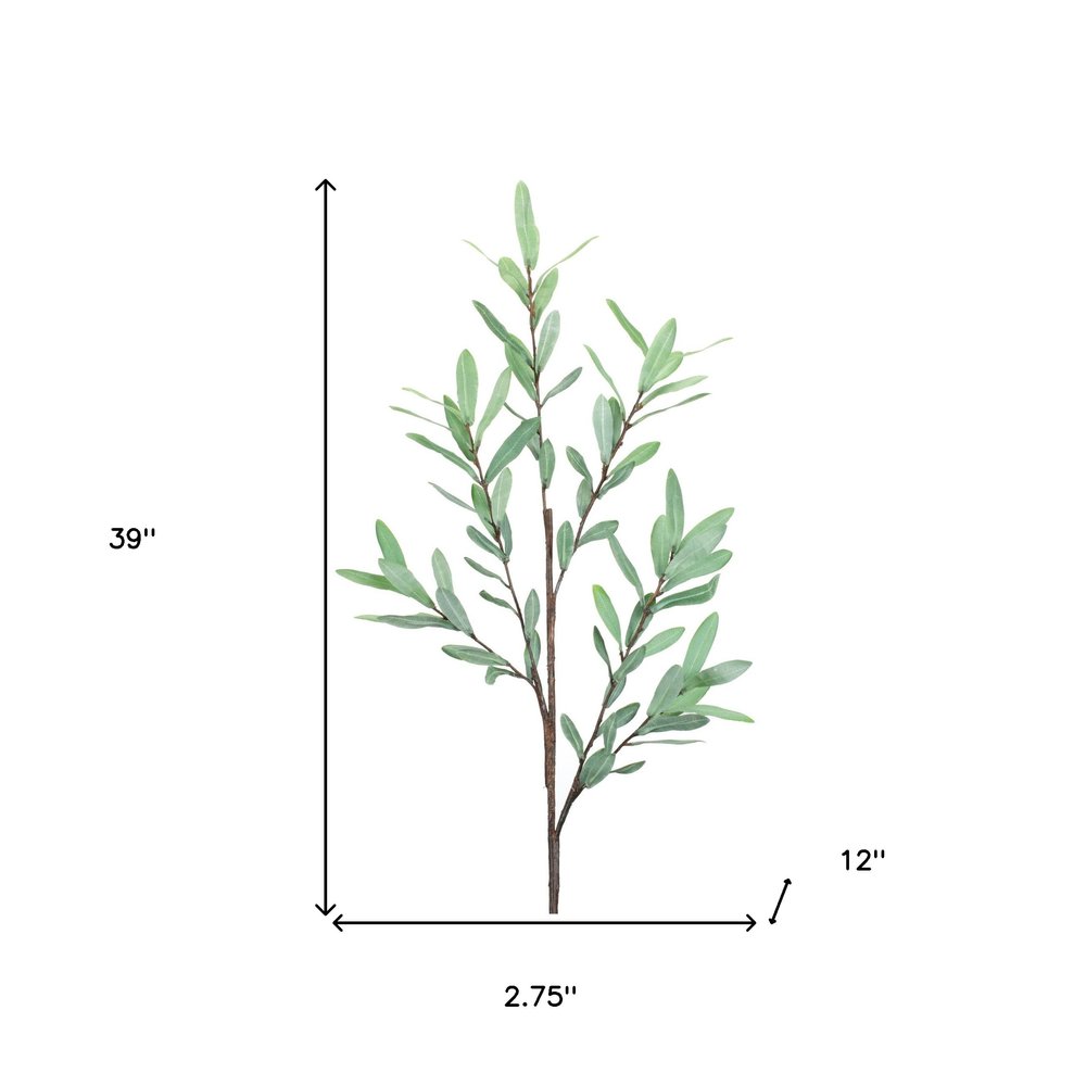 Set of Two 39" Green Artificial Olive Tree