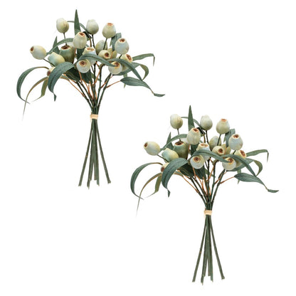 Set of Two 14" Green Artificial
