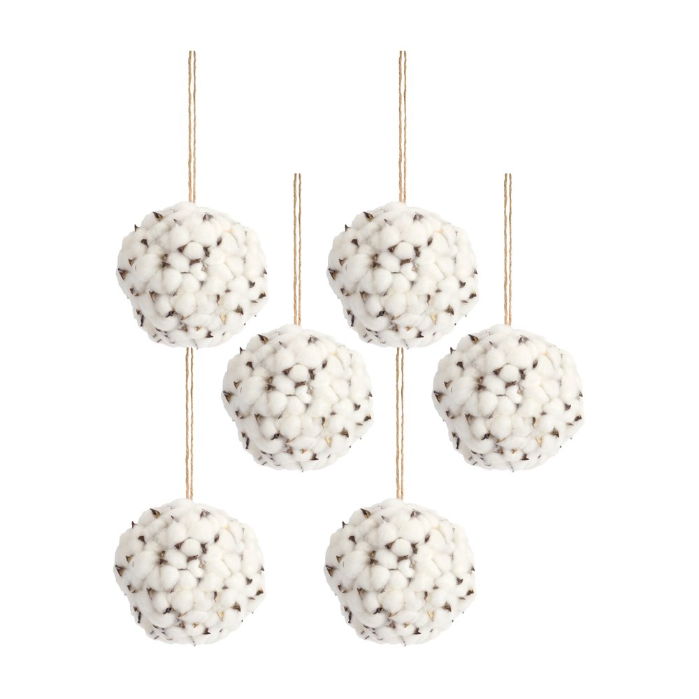 Set of Six 6" White Artificial