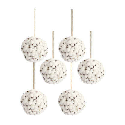 Set of Six 6" White Artificial
