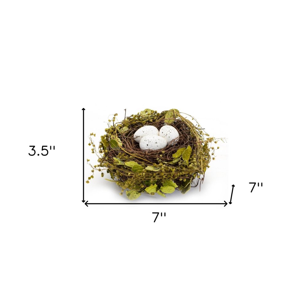 Set of Four 4" Green Artificial