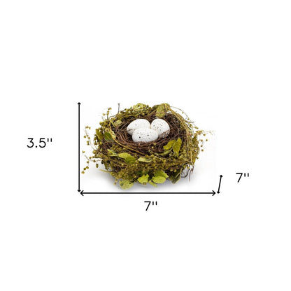 Set of Four 4" Green Artificial
