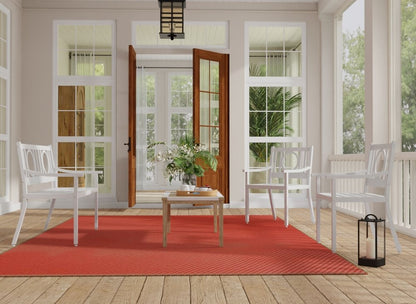 24" White Steel Geo Back Outdoor Arm Chair HomeRoots