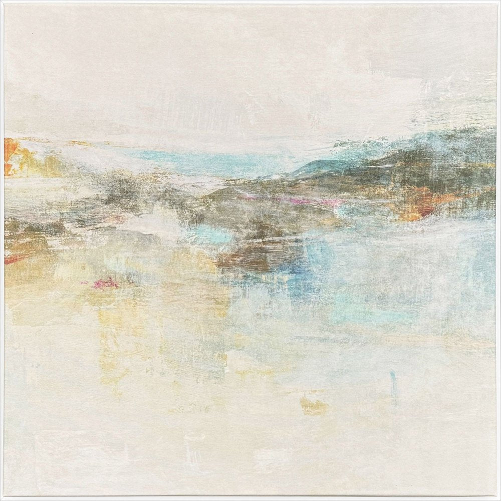 Wild Sea White Floater Frame Wall Art HomeRoots