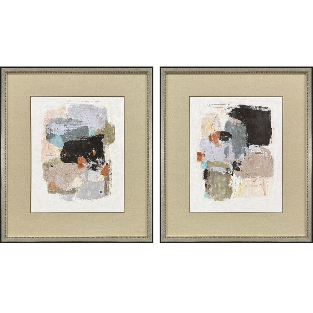 Set Of Two Estrella Silver Framed Wall Art HomeRoots