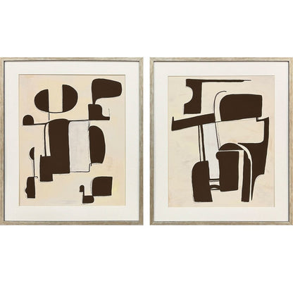 Set Of Two Enigma Silver Framed Wall Art HomeRoots
