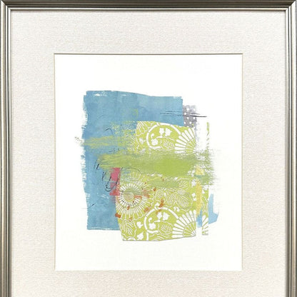 Set Of Four Modern Abstract Silver Framed Wall Art HomeRoots