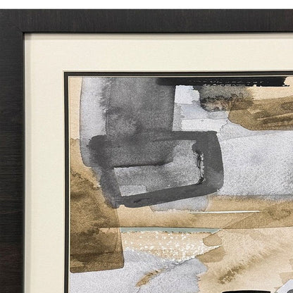 Set Of Two Abstract Expressions Brown Framed Wall Art HomeRoots